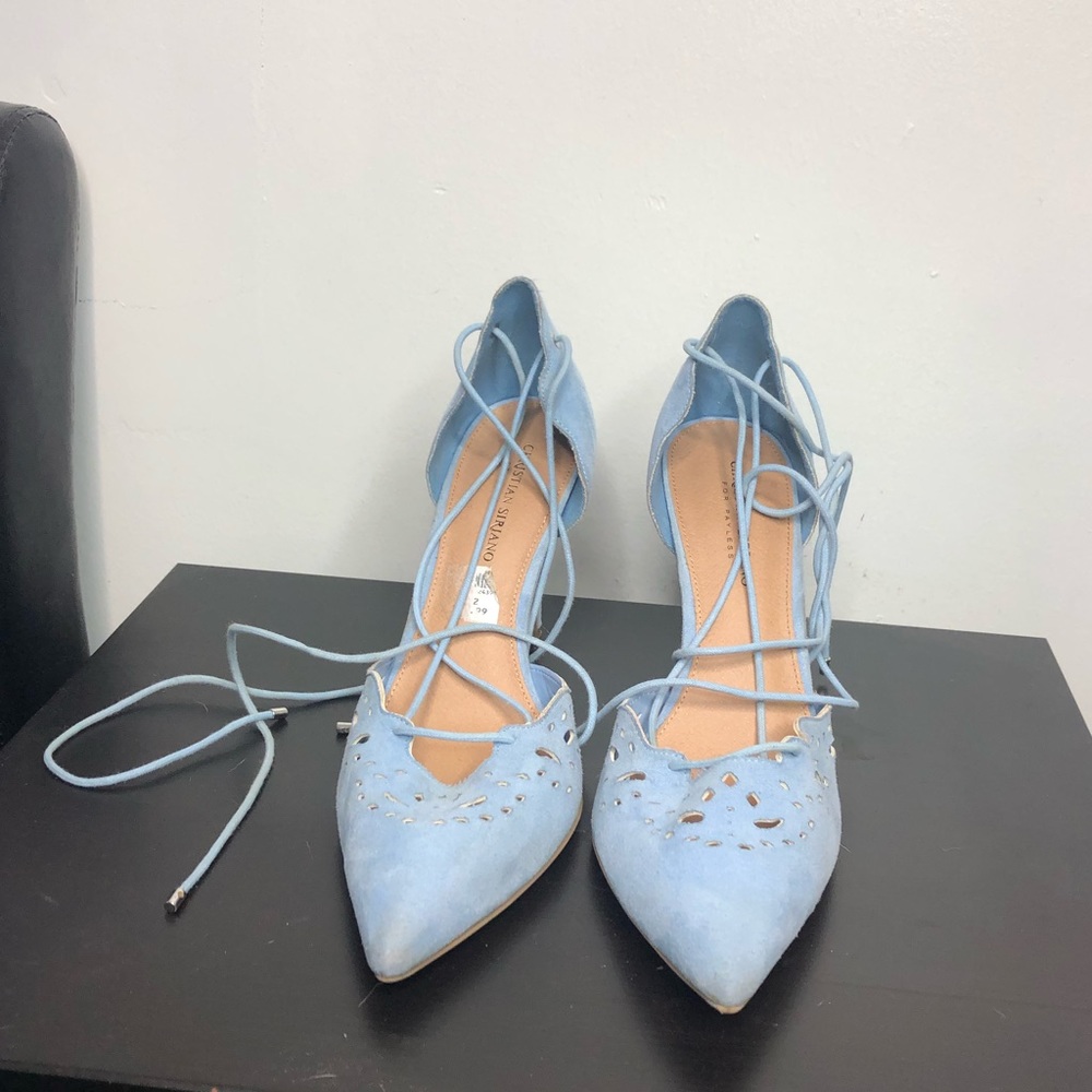 Baby blue pumps